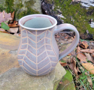 Coffee Mug in Amethyst Chevron Pattern
