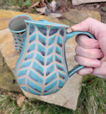 Load image into Gallery viewer, Chevron Mug Turquoise
