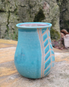 Chevron Mug Turquoise