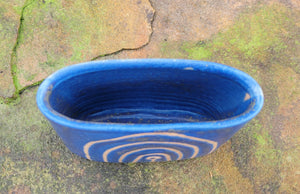 Windowsill Vase in Lapis Blue Flow pattern