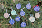 Load image into Gallery viewer, Flat Ornament Blue Pinstripes
