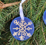 Load image into Gallery viewer, Flat Ornament Blue Lapis Snowflake
