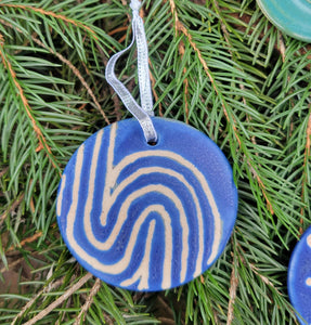 Flat Ornament Blue Lapis Flow Pattern