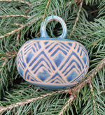 Load image into Gallery viewer, Ornament Blue Slate Houndstooth Pattern
