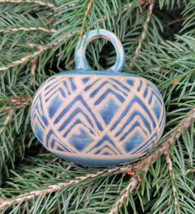 Ornament Blue Slate Houndstooth Pattern