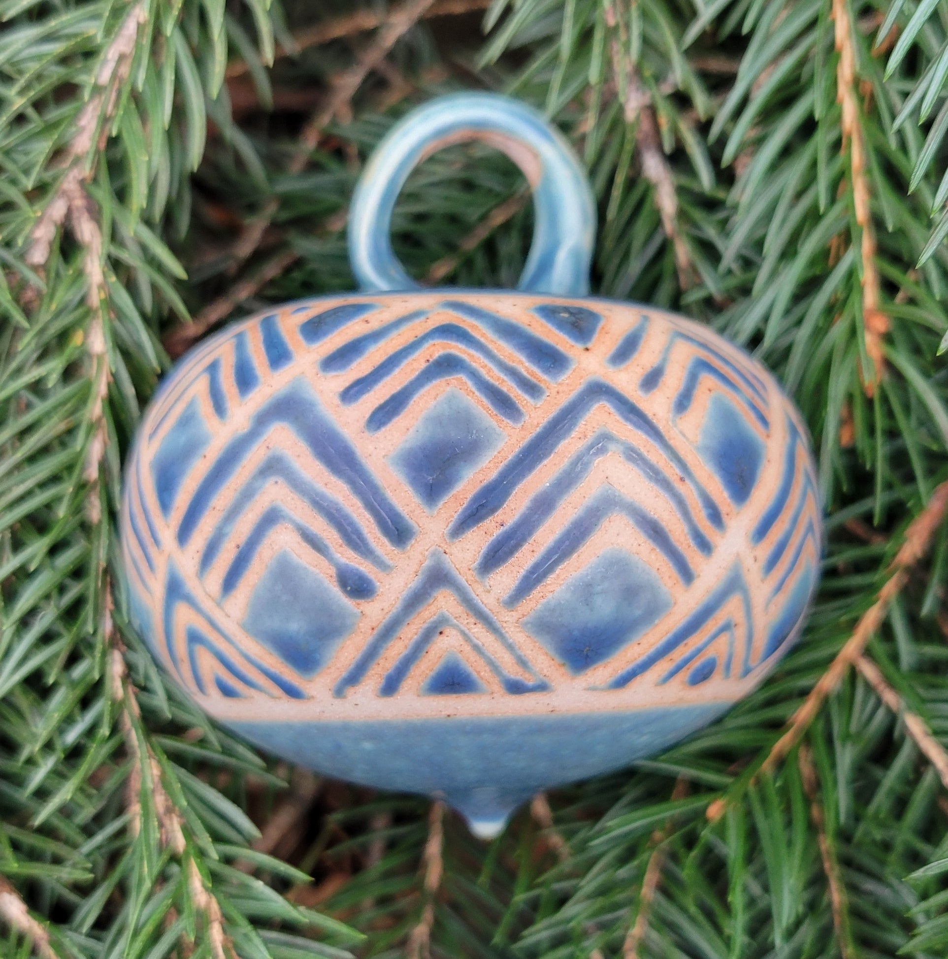 Ornament Blue Slate Houndstooth Pattern