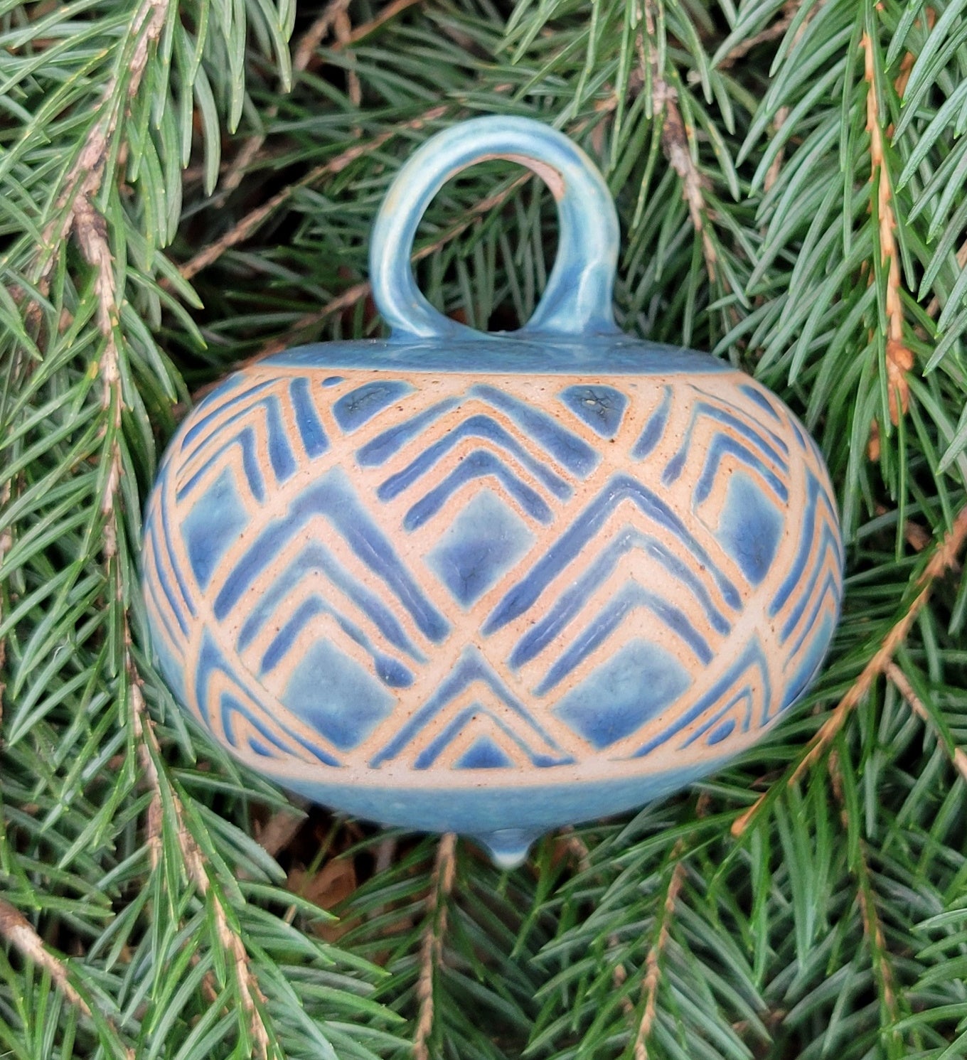 Ornament Blue Slate Houndstooth Pattern