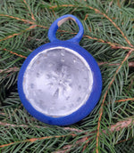 Load image into Gallery viewer, Ornament in Lapis with Silver Leaf
