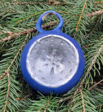 Load image into Gallery viewer, Ornament in Lapis with Silver Leaf
