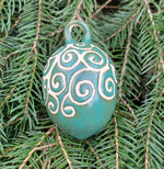 Load image into Gallery viewer, Ornament Pine Green Swirls
