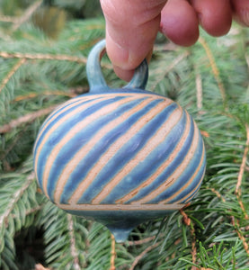 Ornament Blue Slate Swirl