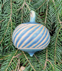 Ornament Blue Slate Swirl