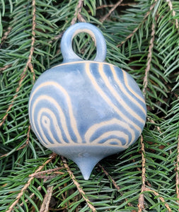 Ornament Glossy Grey Flow Pattern