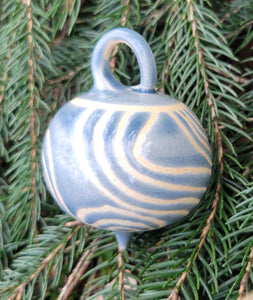 Ornament Glossy Grey Flow Pattern