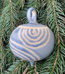 Ornament Glossy Grey Flow Pattern