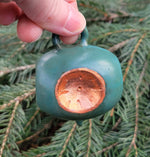 Load image into Gallery viewer, Ornament Pine Green with Copper Leaf
