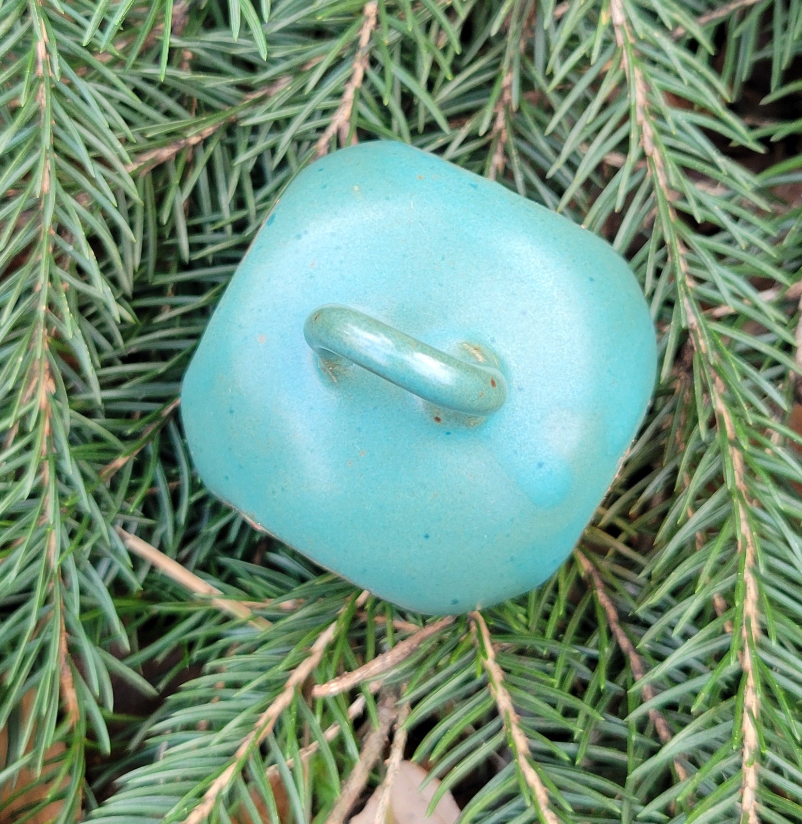 Ornament Pine Green with Copper Leaf