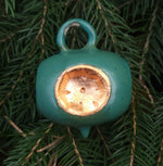 Load image into Gallery viewer, Ornament Pine Green with Copper Leaf
