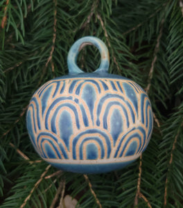 Ornament Blue Slate Scales Pattern