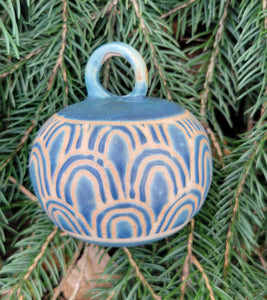 Ornament Blue Slate Scales Pattern