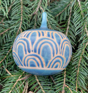 Ornament Blue Slate Scales Pattern