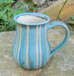 Load image into Gallery viewer, Coffee Mug in Blue Slate Pinstripe Pattern
