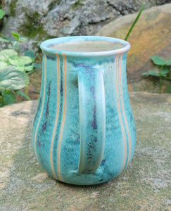 Pinstripe Mug Light Aqua