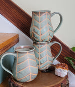 Load image into Gallery viewer, Chevron Mug Turquoise
