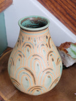 Load image into Gallery viewer, Bottle Vase in Turquoise Rainbow
