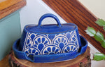Load image into Gallery viewer, Butter Dish in Lapis Floral

