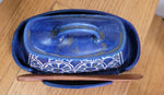 Load image into Gallery viewer, Butter Dish in Lapis Floral
