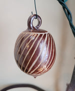 Load image into Gallery viewer, Ornament in Rust Red Linear Pattern
