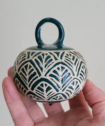 Load image into Gallery viewer, Ornament in Teal Deco Pattern
