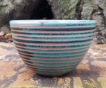 Load image into Gallery viewer, Cereal Bowl in Turquoise Linear Pattern
