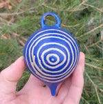 Load image into Gallery viewer, Ornament Blue Lapis with Bullseye Pattern
