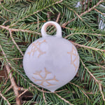 Load image into Gallery viewer, Ornament in Glossy White Snowflake Pattern
