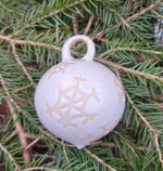 Load image into Gallery viewer, Ornament in Glossy White Snowflake Pattern

