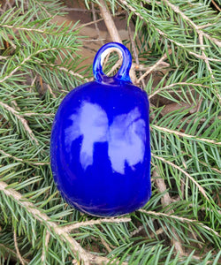 Ornament in Blue and Silver Leaf